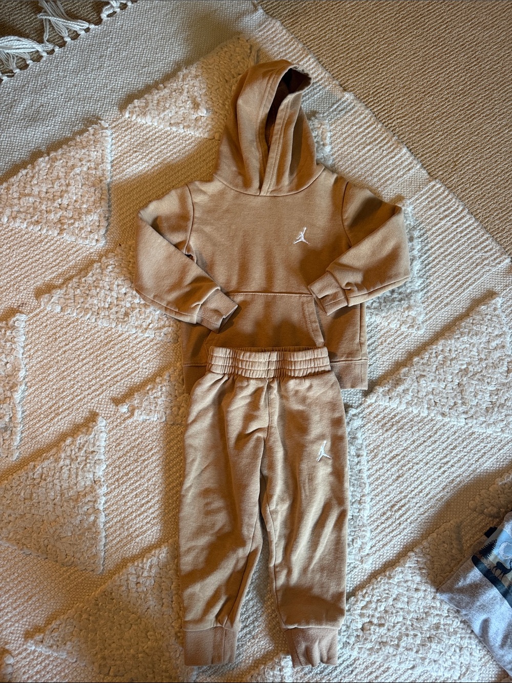 Jordan Kids Tan Hoodie & Joggers Set